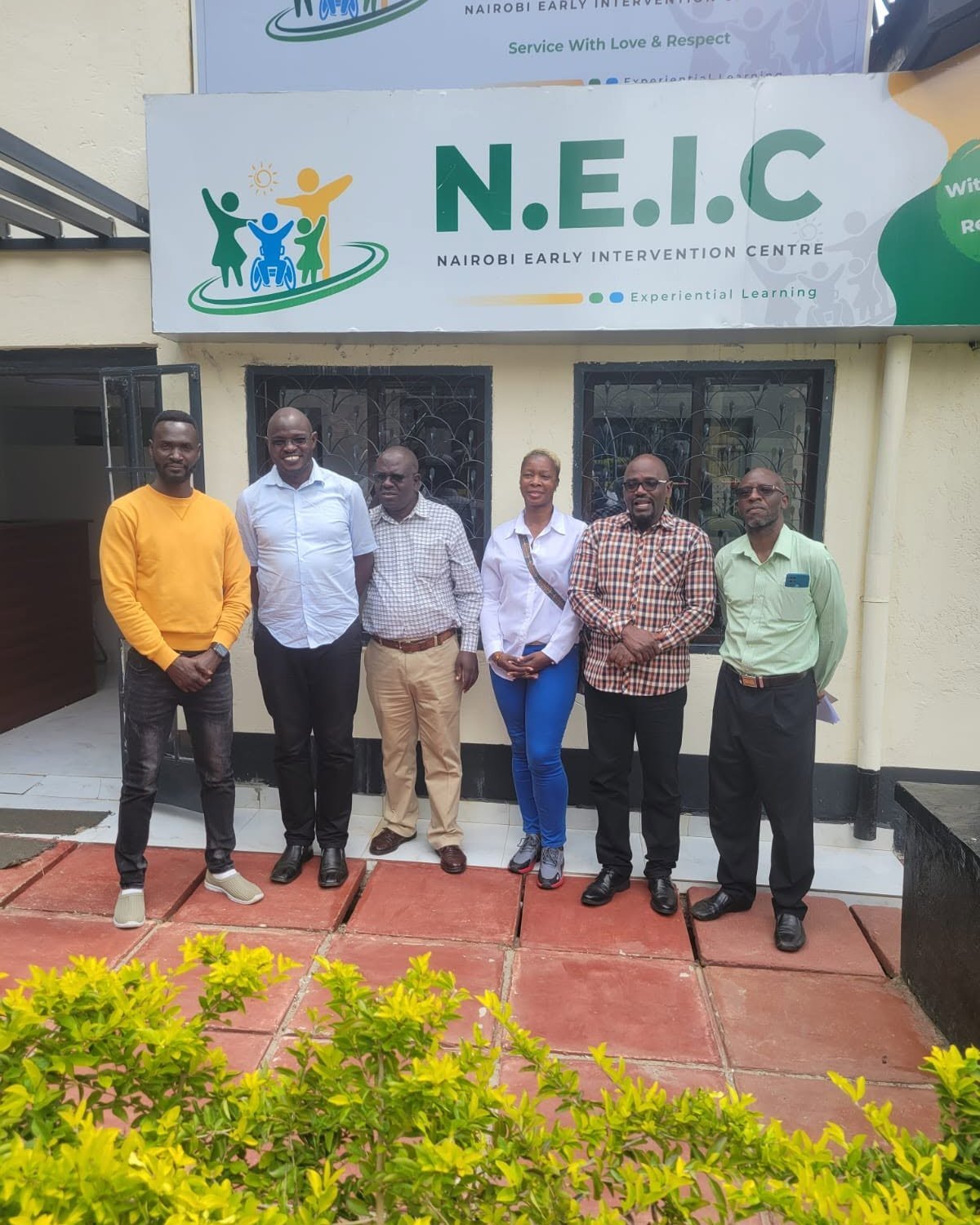 The NEIC team outside the centre in Amboseli Gardens, Lavington